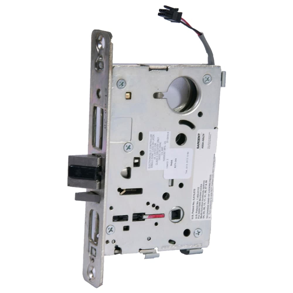 Fail Safe, 24V Electrified Mortise Lock, LN Rose, L Lever,  Satin Chrome