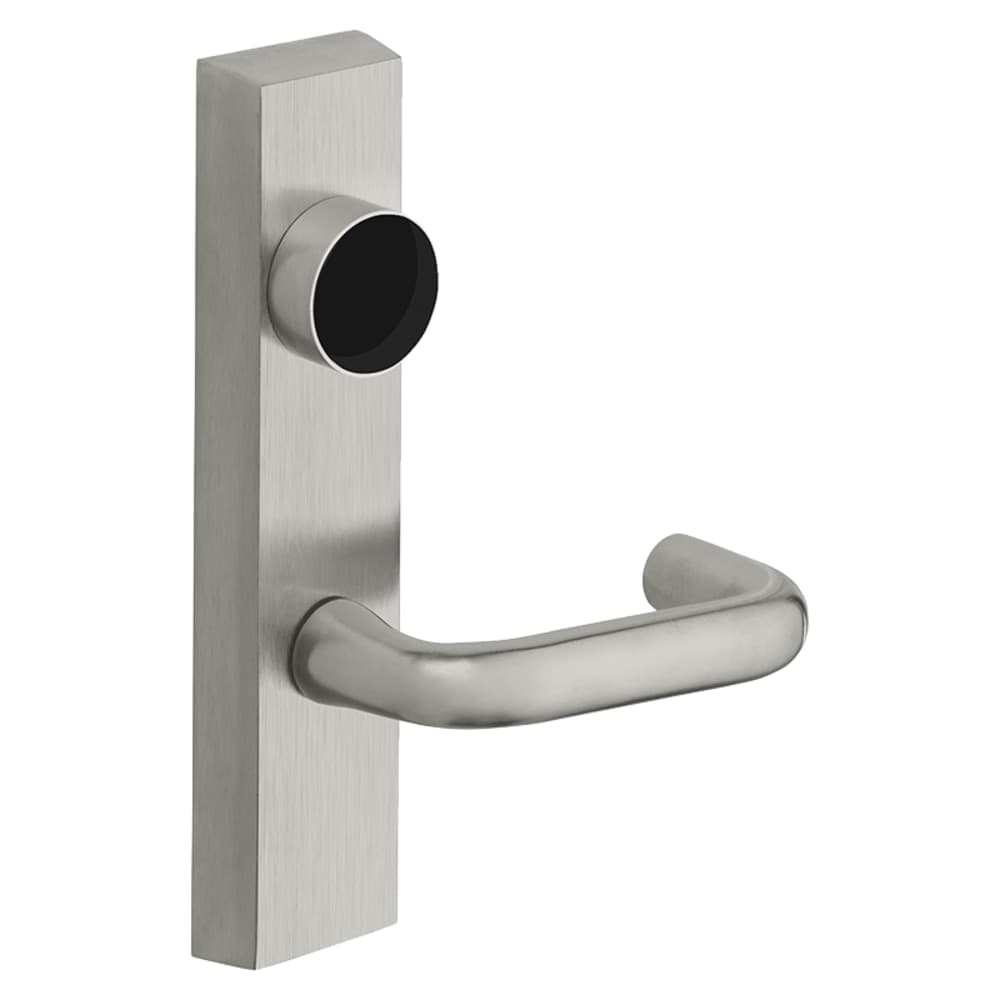 Grade 1 Electrified Exit Device Trim, Fail Safe, Power Off, Unlocks Lever, Key Retracts Latch, For Rim (8800) and NB8700 Series Devices, Less Cylinder, J Lever, 24V, LHR, Satin Chrome