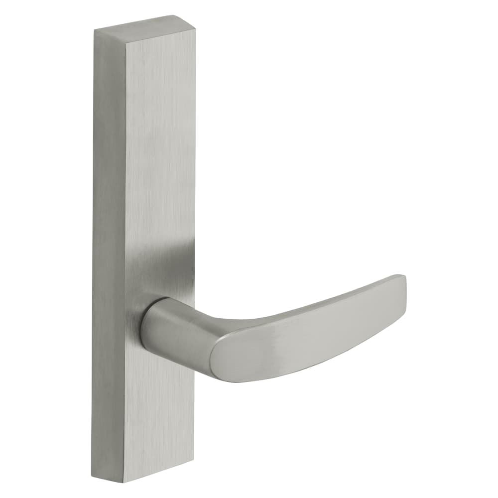 Grade 1 Electrified Exit Device Trim, Fail Safe, Power Off, Unlocks Lever, For Concealed Vertical Rod (8400, 8600 Series) Devices, B Lever, 24V, RHR, Satin Chrome