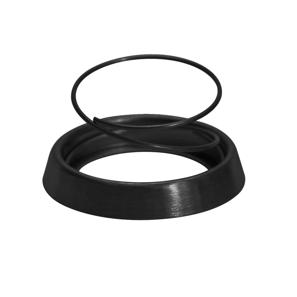 Cylinder Rosette, 9/32", Black Suede Powder Coat Finish